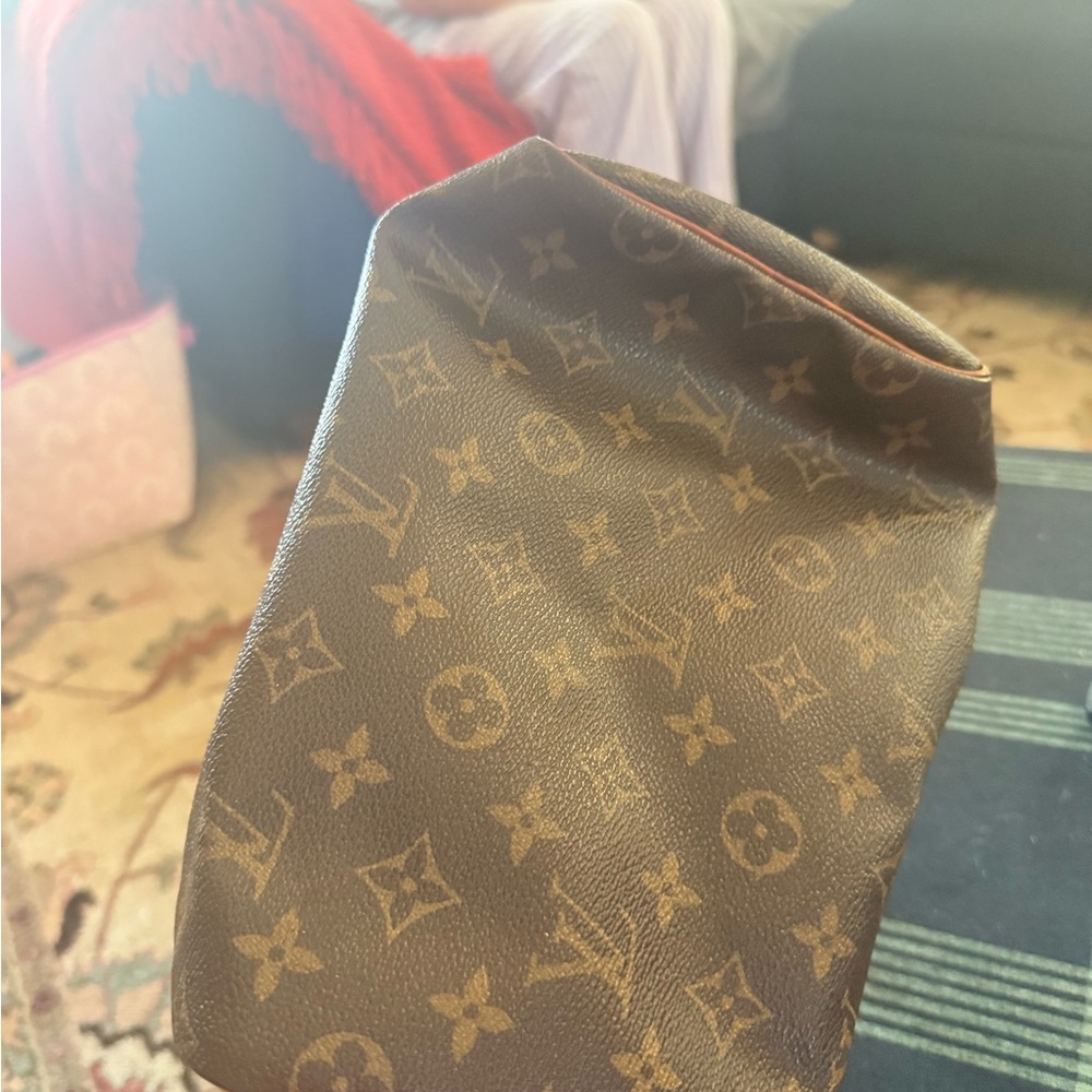 Brown Designer Monogram Handbag - Picture 5 of 5